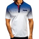 Men's Golf Shirt Tennis Shirt Color Block Collar Shirt Collar White Black Red Short Sleeve Casual Daily Patchwork Slim Tops Cotton Basic Streetwear
