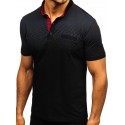 Men's Golf Shirt Tennis Shirt Color Block Collar Shirt Collar White Black Red Short Sleeve Casual Daily Patchwork Slim Tops Cotton Basic Streetwear