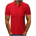 Men's Golf Shirt Solid Color Turndown White Black Blue Gray Red Short Sleeve Street Daily Button-Down Tops Fashion Casual Comfortable / Beach