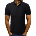 Men's Golf Shirt Solid Color Turndown White Black Blue Gray Red Short Sleeve Street Daily Button-Down Tops Fashion Casual Comfortable / Beach
