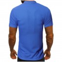 Men's Golf Shirt Solid Color Turndown White Black Blue Gray Red Short Sleeve Street Daily Button-Down Tops Fashion Casual Comfortable / Beach