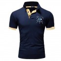 Men's Golf Shirt Graphic Eye Turndown Black Blue Short Sleeve Hot Stamping Outdoor Halloween Button-Down Print Tops Fashion Designer Casual Comfortable / Sports