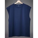 Men's Tank Top T shirt Tee Solid Color Crew Neck White Black Navy Blue Cap Sleeve Casual Daily Tops Cotton Sports Fashion Lightweight Big and Tall / Summer / Summer