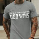 Men's T shirt Tee Letter Graphic Prints Crew Neck Green Black Blue Gray Red Short Sleeve Hot Stamping Casual Daily Print Tops Sports Fashion Comfortable / Summer / Summer