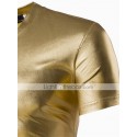 Men's T shirt Tee Shirt Tee Solid Colored V Neck Black Silver Gold Short Sleeve Daily Sports Slim Tops Basic Exaggerated Designer Big and Tall / Summer / Summer