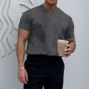 Men's T shirt Tee Solid Color V Neck Light Purple Green White Black Gray Short Sleeve Casual Daily Tops Sports Fashion Lightweight Muscle / Summer / Summer