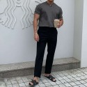 Men's T shirt Tee Solid Color V Neck Light Purple Green White Black Gray Short Sleeve Casual Daily Tops Sports Fashion Lightweight Muscle / Summer / Summer