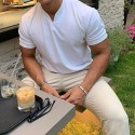 Men's T shirt Tee Solid Color V Neck Light Purple Green White Black Gray Short Sleeve Casual Daily Tops Sports Fashion Lightweight Muscle / Summer / Summer