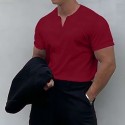 Men's T shirt Tee Solid Color V Neck Light Purple Green White Black Gray Short Sleeve Casual Daily Tops Sports Fashion Lightweight Muscle / Summer / Summer