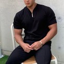 Men's T shirt Tee Solid Color V Neck Light Purple Green White Black Gray Short Sleeve Casual Daily Tops Sports Fashion Lightweight Muscle / Summer / Summer