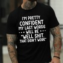 Men's T shirt Tee Letter Graphic Prints Crew Neck White Black Blue Gray Red Short Sleeve Hot Stamping Casual Daily Print Tops Sports Fashion Casual / Summer / Summer