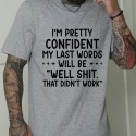 Men's T shirt Tee Letter Graphic Prints Crew Neck White Black Blue Gray Red Short Sleeve Hot Stamping Casual Daily Print Tops Sports Fashion Casual / Summer / Summer