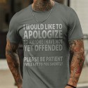Men's T shirt Tee Letter Graphic Prints Crew Neck Green Black Blue Gray Dark Gray Short Sleeve Hot Stamping Casual Daily Print Tops Sports Lightweight Casual Big and Tall / Summer / Summer