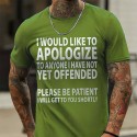 Men's T shirt Tee Letter Graphic Prints Crew Neck Green Black Blue Gray Dark Gray Short Sleeve Hot Stamping Casual Daily Print Tops Sports Lightweight Casual Big and Tall / Summer / Summer