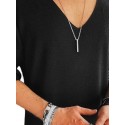 Men's T shirt Tee Solid Color V Neck White Black Brown Beige Half Sleeve Casual Daily Tops Fashion Lightweight Casual Classic