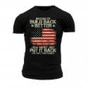 Men's T shirt Tee Graphic Letter National Flag Crew Neck Wine White Black Blue Gray Short Sleeve Hot Stamping Street Casual Tops Basic Fashion Classic Comfortable / Summer / Summer