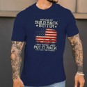Men's T shirt Tee Graphic Letter National Flag Crew Neck Wine White Black Blue Gray Short Sleeve Hot Stamping Street Casual Tops Basic Fashion Classic Comfortable / Summer / Summer