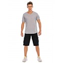 Men's T shirt Tee Tee Solid Colored V Neck Green White Black Blue Gray Short Sleeve Daily Tops Basic Muscle Slim Fit Comfortable / Summer / Wet and Dry Cleaning / Summer