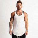 Men's Tank Top Vest Undershirt Solid Color Crew Neck Wine Black / White Black / Gray Green White Sleeveless Casual Daily Patchwork Tops Cotton Sports Fashion Lightweight Big and Tall / Summer