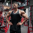 Men's Tank Top Vest Undershirt Solid Color Crew Neck Wine Black / White Black / Gray Green White Sleeveless Casual Daily Patchwork Tops Cotton Sports Fashion Lightweight Big and Tall / Summer