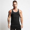 Men's Tank Top Vest Undershirt Solid Color Crew Neck Wine Black / White Black / Gray Green White Sleeveless Casual Daily Patchwork Tops Cotton Sports Fashion Lightweight Big and Tall / Summer