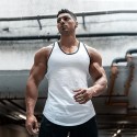 Men's Tank Top Vest Undershirt Solid Color Crew Neck Wine Black / White Black / Gray Green White Sleeveless Casual Daily Patchwork Tops Cotton Sports Fashion Lightweight Big and Tall / Summer