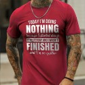 Men's T shirt Tee Letter Graphic Prints Crew Neck White Black Blue Dark Gray Red Short Sleeve Hot Stamping Casual Daily Print Tops Sports Lightweight Classic Big and Tall / Summer / Summer