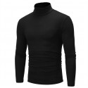 Men's Pure Color T-Shirt Thermal Mock Turtleneck Tops Long Sleeve Basic Casual Baselayers Comfort Slim Fit Pullover Shirt Tops Blouse for Autumn Navy Blue