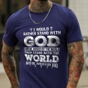 Men's T shirt Tee Letter Graphic Prints Crew Neck White Black Blue Short Sleeve Hot Stamping Casual Daily Print Tops Sports Fashion Comfortable Big and Tall / Summer / Summer