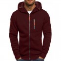 Men's Full Zip Hoodie Jacket Solid Color Zipper Casual Daily Holiday Casual Big and Tall Hoodies Sweatshirts  Green White Black Fleece