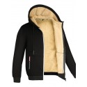 Men's Zip Hoodie Sweatshirt Full Zip Hoodie Solid Color Hooded Daily Going out Casual Hoodies Sweatshirts  Long Sleeve Loose Black Gray Fleece