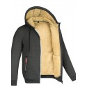 Men's Zip Hoodie Sweatshirt Full Zip Hoodie Solid Color Hooded Daily Going out Casual Hoodies Sweatshirts  Long Sleeve Loose Black Gray Fleece
