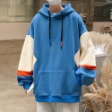 Men's Pullover Hoodie Sweatshirt Hooded Color Block Casual Daily Holiday Designer Sportswear Hoodies Sweatshirts  Long Sleeve White Black / Spring / Fall