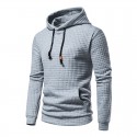 Men's Pullover Hoodie Sweatshirt Hooded Plaid Lace up Casual Daily Holiday Sportswear Casual Hoodies Sweatshirts  Long Sleeve White Black