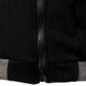 Men's Hoodie Zip Up Hoodie Hooded Color Block Daily Sports Going out Basic Hoodies Sweatshirts  Long Sleeve Black Light gray / Spring / Fall