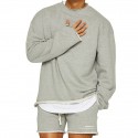 Men's Sweatshirt Pullover Solid Color Casual Daily Holiday non-printing Cotton Casual Streetwear Hoodies Sweatshirts Oversized Long Sleeve White Black Camel