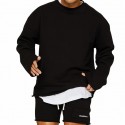 Men's Sweatshirt Pullover Solid Color Casual Daily Holiday non-printing Cotton Casual Streetwear Hoodies Sweatshirts Oversized Long Sleeve White Black Camel
