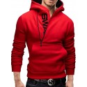 Men's Pullover Hoodie Sweatshirt Hooded Solid Color Letter Pocket Casual Daily Holiday Sportswear Casual Hoodies Sweatshirts  Long Sleeve Loose Fit Black Blue / Fall