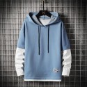 Men's Hoodie Pullover Hoodie Sweatshirt Hooded Color Block Patchwork Casual Daily Holiday non-printing Streetwear Casual Hoodies Sweatshirts  Long Sleeve White Black