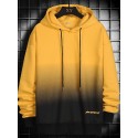 Men's Pullover Hoodie Sweatshirt Hooded Gradient Lace up Casual Daily Holiday Sportswear Casual Hoodies Sweatshirts  Long Sleeve White Blue
