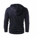 men's long sleeve hooded pullover lace up hoodie stitching leather armor sweatshirt medieval vintage rivet gothic steampunk hoodies black s