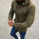Men's Full Zip Hoodie Jacket Hooded Solid Color Pocket Daily Holiday Going out non-printing Streetwear Casual Hoodies Sweatshirts  Long Sleeve Black Pink