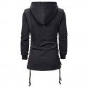 Men's Full Zip Hoodie Jacket Hooded Solid Color Zipper Casual Daily Holiday non-printing Streetwear Casual Hoodies Sweatshirts  Long Sleeve Black Dark Gray