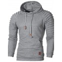 riou men’s long-sleeved hoodie sweatshirt slim fit sweat jacket hooded sweater pullover-shirt cotton outwear men’s long-sleeved patchwork hoodie hooded-pullover top tee outwear (2xl, black g)