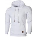 riou men’s long-sleeved hoodie sweatshirt slim fit sweat jacket hooded sweater pullover-shirt cotton outwear men’s long-sleeved patchwork hoodie hooded-pullover top tee outwear (2xl, black g)