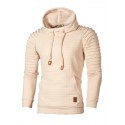riou men’s long-sleeved hoodie sweatshirt slim fit sweat jacket hooded sweater pullover-shirt cotton outwear men’s long-sleeved patchwork hoodie hooded-pullover top tee outwear (2xl, black g)