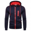 Men's Hoodie Zip Up Hoodie Hooded Color Block Solid Colored Daily Basic Casual Hoodies Sweatshirts  Black Light gray