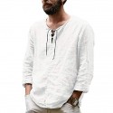 Men's Shirt 100% Cotton Solid Color Daily Casual Street Outdoor Long Sleeve Tops Basic Black Gray Beige Comfortable Breathable Soft Quick Dry Summer Fall Autumn