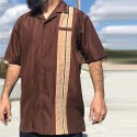 Men's Shirt Color Block Turndown Black / White Black / Gray Blue Brown Short Sleeve Street Daily Button-Down Tops Fashion Casual Comfortable / Summer / Spring / Summer / Beach
