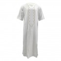 Men's T shirt Tee Tribal V Neck White Long Robe Print Street Daily Print Tops Ethnic Style Casual Comfortable